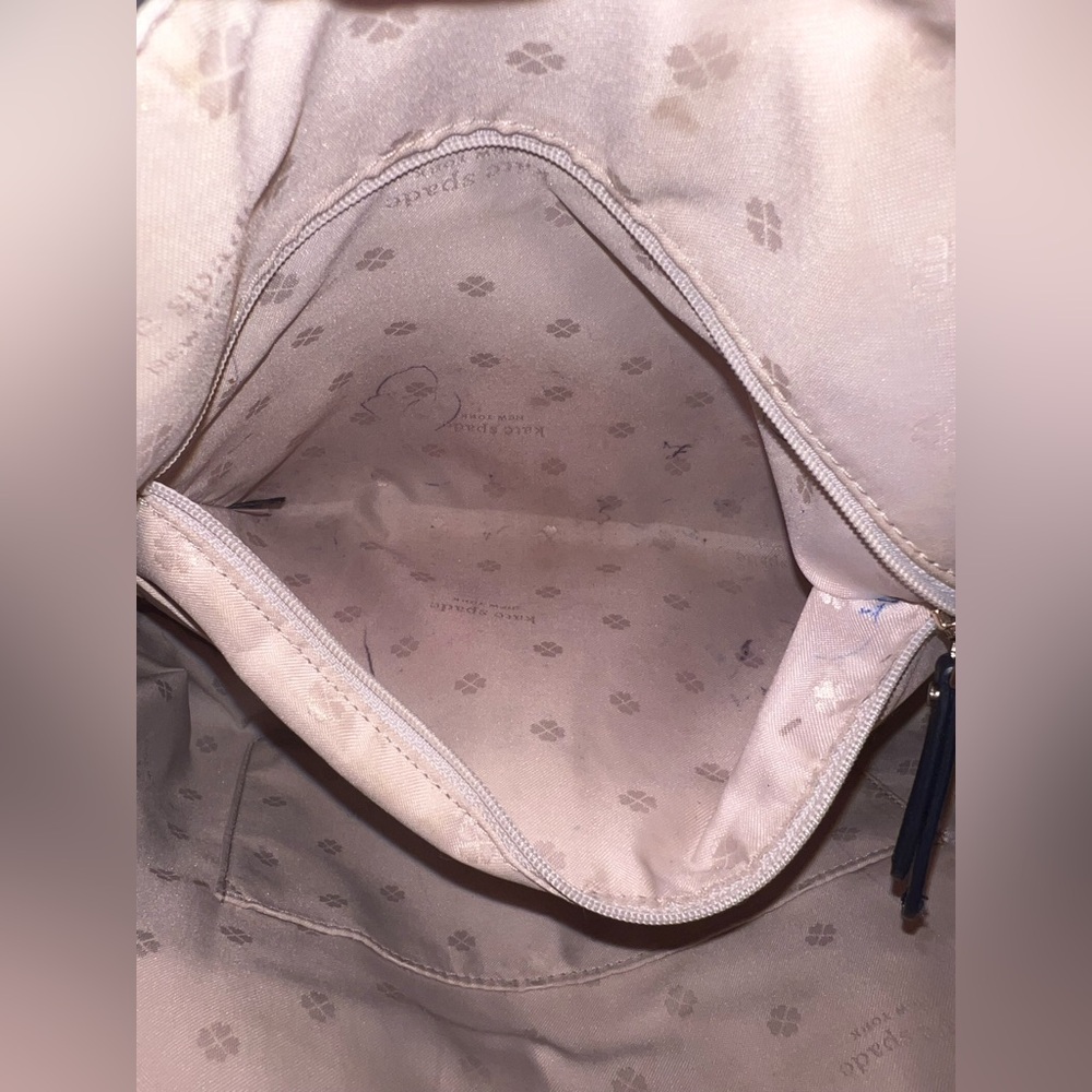 Kate Spade Blue Leather Tote Bag - Picture 9 of 11
